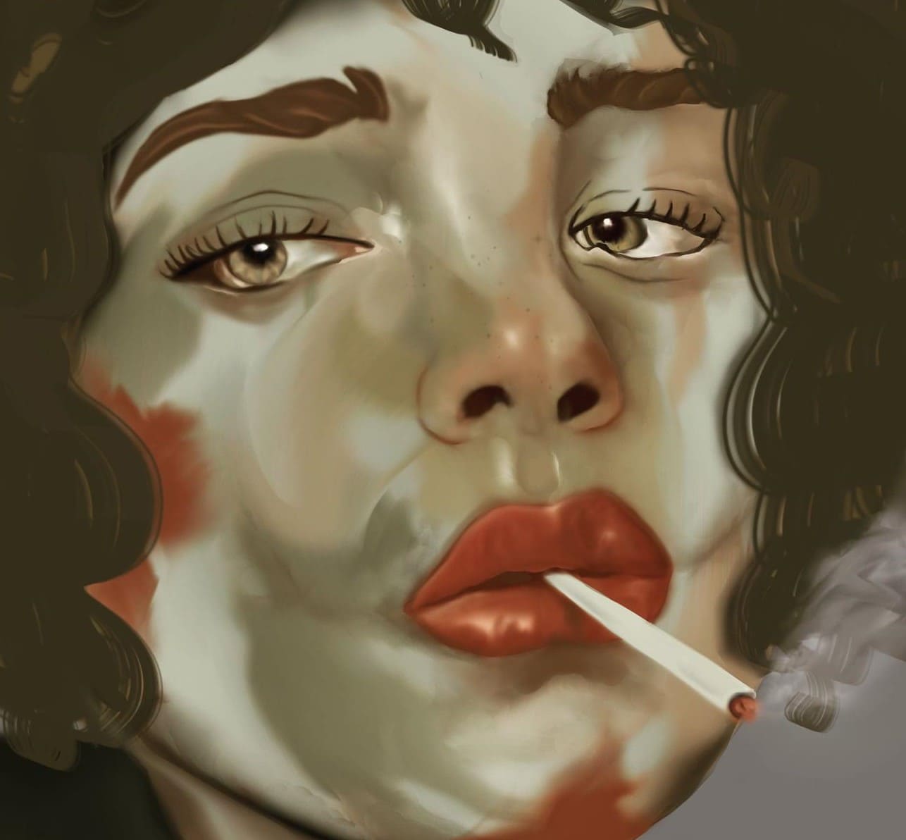 Woman smoking